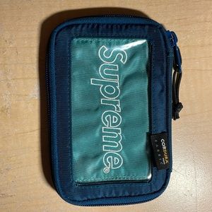Supreme FW19 Zipper wallet teal